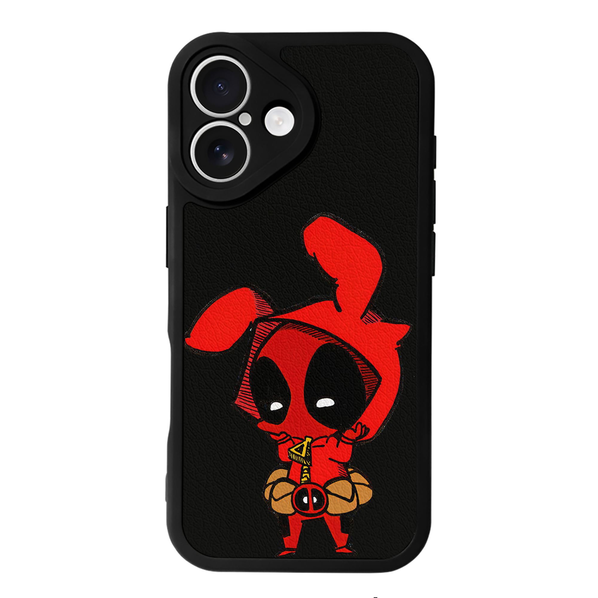（画像用） Deadpool デッドプール 【iPhone 16シリーズ対応】シリコンスマホケース（レザー調） 材質：シリコン